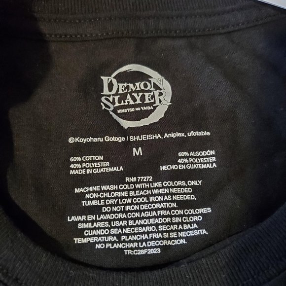 Demon Slayer - Women's Demon Slayer Short Sleeve Graphic T-Shirt Size M Black - Picture 7 of 10